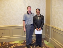 Honoree from Local 105-Pontiac and Local President Mike Nelson